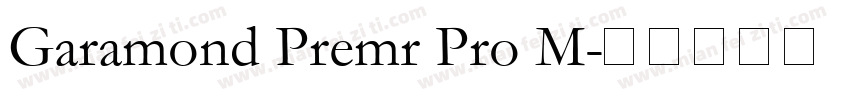 Garamond Premr Pro M字体转换